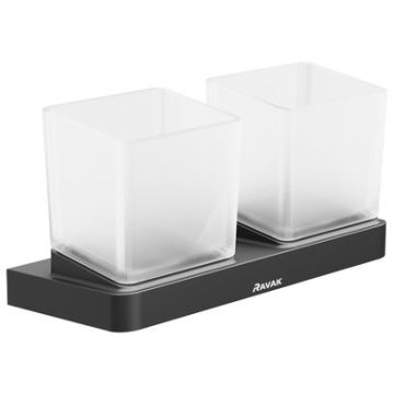 Pahar cu suport dublu Ravak Concept 10° TD 220.20 black