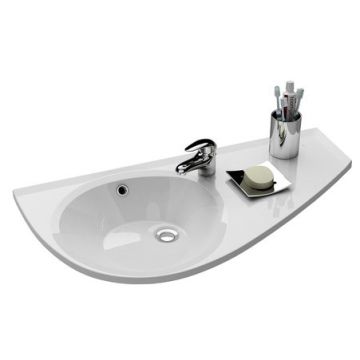Lavoar asimetric Ravak Avocado R 85x45cm, orientare dreapta, compozit