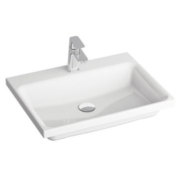 Lavoar Ravak Comfort 600 cu montare pe mobilier, fara orificiu preaplin, 60x46cm, alb