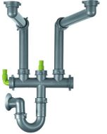 Sifon Franke Spazio F/1275 pentru chiuveta cu 2 cuve inegale