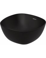 Lavoar tip bol Duravit Aurena 35cm, HygieneGlaze Plus, include capac ceramic, negru mat