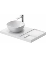Blat ceramic Duravit Aurena 800x500mm, HygieneGlaze Plus, orientare stanga, alb