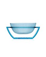 Bol decorativ Kartell U Shine design Eugeni Quitllet, 29x14cm, albastru transparent