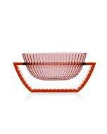 Bol decorativ Kartell U Shine design Eugeni Quitllet, 29x14cm, roz transparent