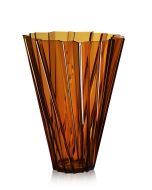 Vaza Kartell Shanghai design Mario Bellini, h44cm, chihlimbar transparent