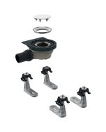 Set instalare pentru cadite dus Geberit Setaplano cu 6 picioare, iesire laterala diametru 50 mm