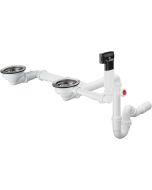 Sifon Hansgrohe D17-10 pentru chiuveta granit cu doua cuve