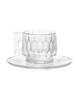 Ceasca si farfuriuta Kartell Jellies Family, design Patricia Urquiola, transparent