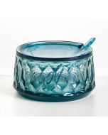 Recipient zahar cu capac Kartell Jellies Family, design Patricia Urquiola, albastru transparent