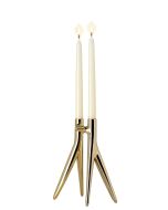 Suport lumanari Kartell Abbracciaio design Philippe Starck & Ambroise Maggiar, h 25cm, auriu