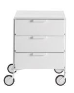 Comoda cu rotile Kartell Mobil Mat, design Antonio Citterio & Oliver Low, 49xc47.5cm, h63cm, alb mat