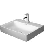 Lavoar Duravit DuraSquare 60x47 cm, fara preaplin, cu capac ceramic pentru ventil inclus si finisaj suplimentar