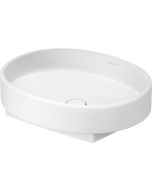 Lavoar tip bol Duravit Balcoon 55x45cm, fara orificiu baterie, fara preaplin, DuraShield, alb mat
