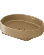 Lavoar tip bol Duravit Balcoon 55x45cm, fara orificiu baterie, fara preaplin, DuraShield, terra mat
