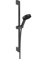 Set de dus Hansgrohe Pulsify Select 105 Relaxation, cu 3 tipuri de jet si bara de 0.65 m, negru mat