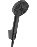 Set de dus Hansgrohe Pulsify Select 105 Relaxation, cu 3 tipuri de jet, agatatoare si furtun 1,25m, negru mat