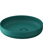 Lavoar Duravit Vitrium 46x46cm, montare pe blat, fara orificiu baterie, fara preaplin, turcoaz satin mat