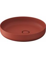 Lavoar Duravit Vitrium 46x46cm, montare pe blat, fara orificiu baterie, fara preaplin, rosu satin mat
