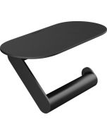 Suport hartie igienica cu raft Hansgrohe WallStoris, negru mat