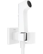 Set dus igiena intima Hansgrohe Bidette E EcoSmart+ 1 jet, furtun si robinet cu agatatoare, necesita corp incastrat, alb mat