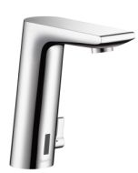 Baterie lavoar Hansgrohe Metris S electronica, alimentare la retea si reglaj manual al temperaturii, fara ventil, crom