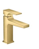 Baterie lavoar Hansgrohe Metropol 110, ventil push-open, gold optic lustruit