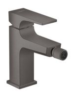 Baterie bideu Hansgrohe Metropol cu ventil push-open, negru periat