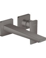 Baterie lavoar Hansgrohe Metropol de perete, pipa 225mm, fara ventil, necesita corp incastrat, negru periat