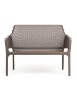 Banca exterior Nardi Net 116x70cm, h 86cm, tortora