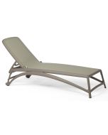 Sezlong exterior Nardi Atlantico cu cadru PPF tortora si sintetic verde agave