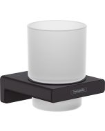 Pahar cu suport Hansgrohe AddStoris, negru mat