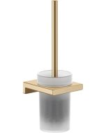 Perie wc cu suport Hansgrohe AddStoris, bronz periat