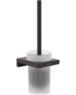 Perie wc cu suport Hansgrohe AddStoris, negru mat