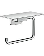 Suport hartie igienica cu raft Hansgrohe AddStoris, crom