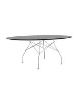 Masa ovala Kartell Glossy design Antonio Citterio & Oliver Low, 120x194cm, negru