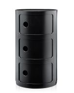 Comoda modulara Kartell Componibili 3 design Anna Castelli Ferrieri, negru