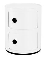 Comoda modulara Kartell Componibili 2 design Anna Castelli Ferrieri, alb mat