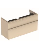 Dulap baza Geberit Smyle Square cu 2 sertare, 120cm, gri nisip lucios