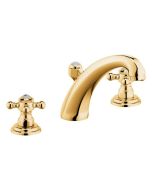 Baterie lavoar Kludi 1926 din 3 elemente, pipa 15cm, ventil pop-up, Gold