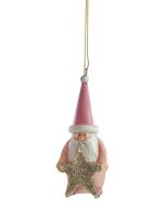 Decoratiune brad Deko Senso Santa Star, roz