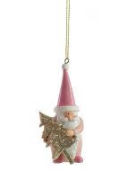 Decoratiune brad Deko Senso Santa Tree, roz
