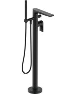 Baterie cada cu montaj pe pardoseala Duravit Tulum by Starck, negru mat