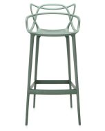 Scaun inalt Kartell Masters Stool design Philippe Starck & Eugeni Quitllet, 75cm, verde salvie