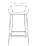 Scaun inalt Kartell Masters Stool design Philippe Starck & Eugeni Quitllet, 65cm, alb