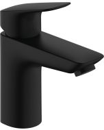 Baterie lavoar Hansgrohe Logis 100, ventil push-open, negru mat