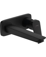 Baterie lavoar Hansgrohe Logis cu pipa 195mm, montaj incastrat, necesita corp ingropat, negru mat