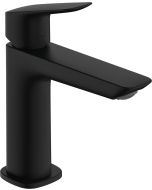 Baterie lavoar Hansgrohe Logis 110 Fine, ventil push-open, negru mat