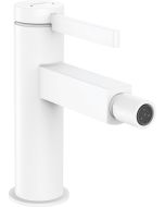 Baterie bideu Hansgrohe Finoris, ventil push-open, alb mat