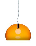 Suspensie Kartell FL/Y design Ferruccio Laviani, E27 max 15W LED, h33cm, portocaliu transparent