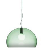 Suspensie Kartell FL/Y design Ferruccio Laviani, E27 max 15W LED, h33cm, verde salvie transparent